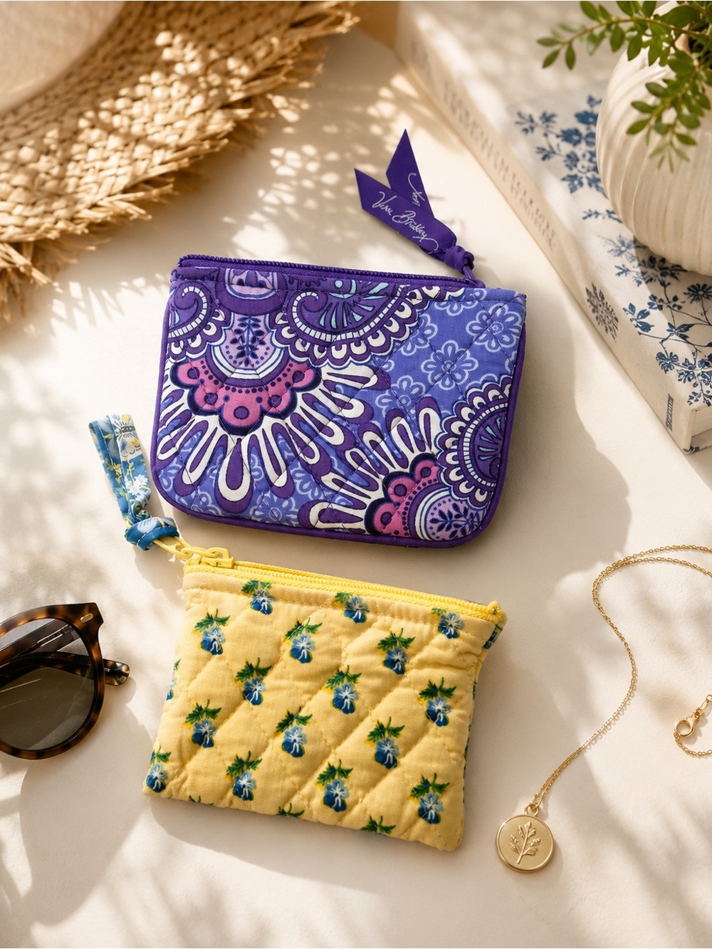 Vera Bradley Quilted Zip Pouch Duo